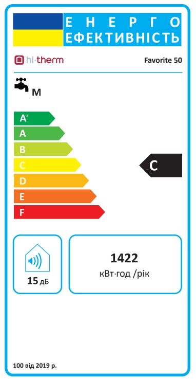 Hi-Therm Favorite 50 Клас енергоефективності
