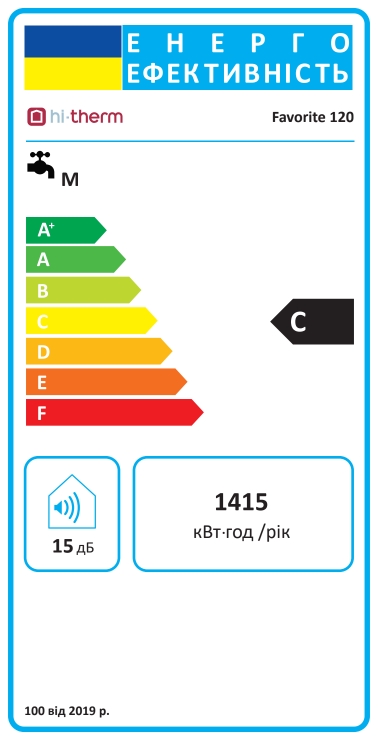 Hi-Therm Favorite 120 Клас енергоефективності