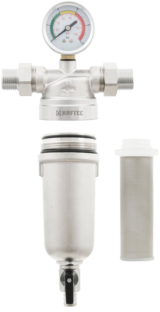 Самопромывной фильтр с манометром Raftec для горячей воды 1/2" (RMHF01) отзывы - изображения 5