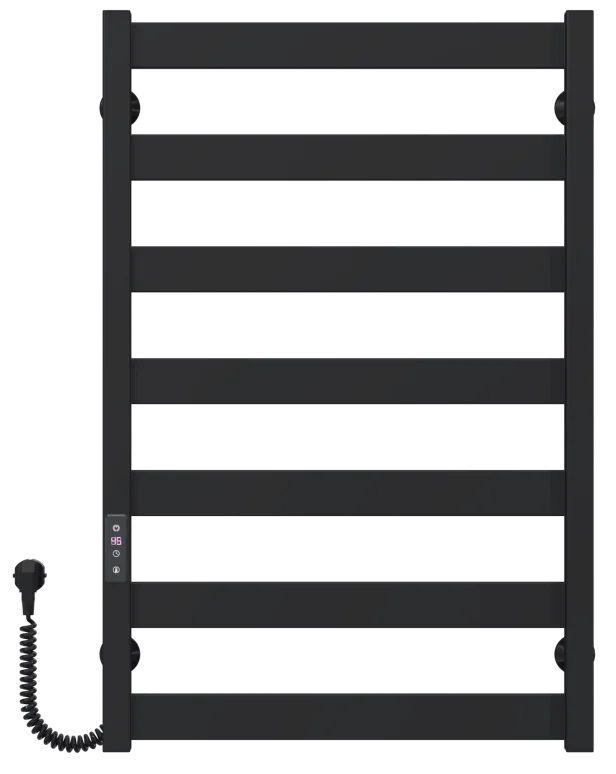 Рушникосушка Deffi Harmony ЧФ П7 500*800 Е Чорний, JD04, Ліве підключення (B.HR.80.50.7.E.B.L.2)