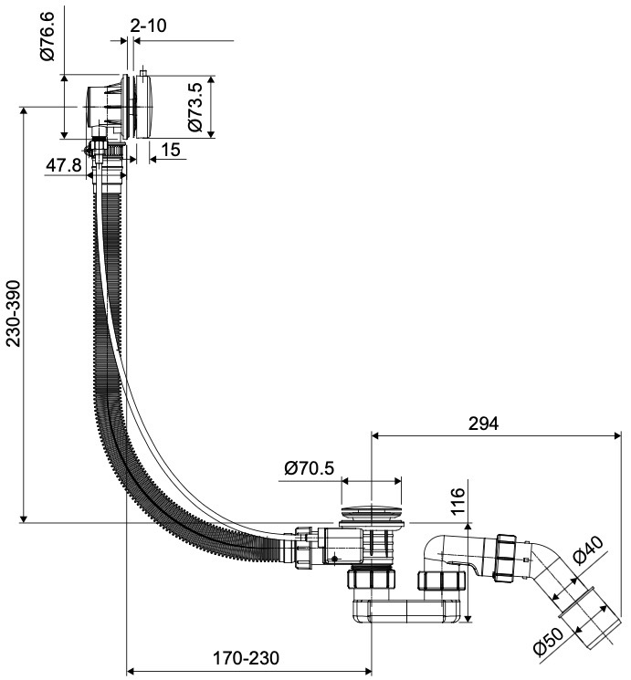 Excellent Simple 2.0 белый (ARIN.3180WH) Габаритные размеры