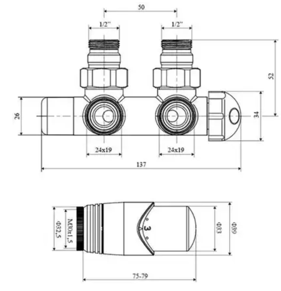 Excellent Volaro 2.0 (GREX.VO2.50P.GL) правий, золотистий Габаритні розміри