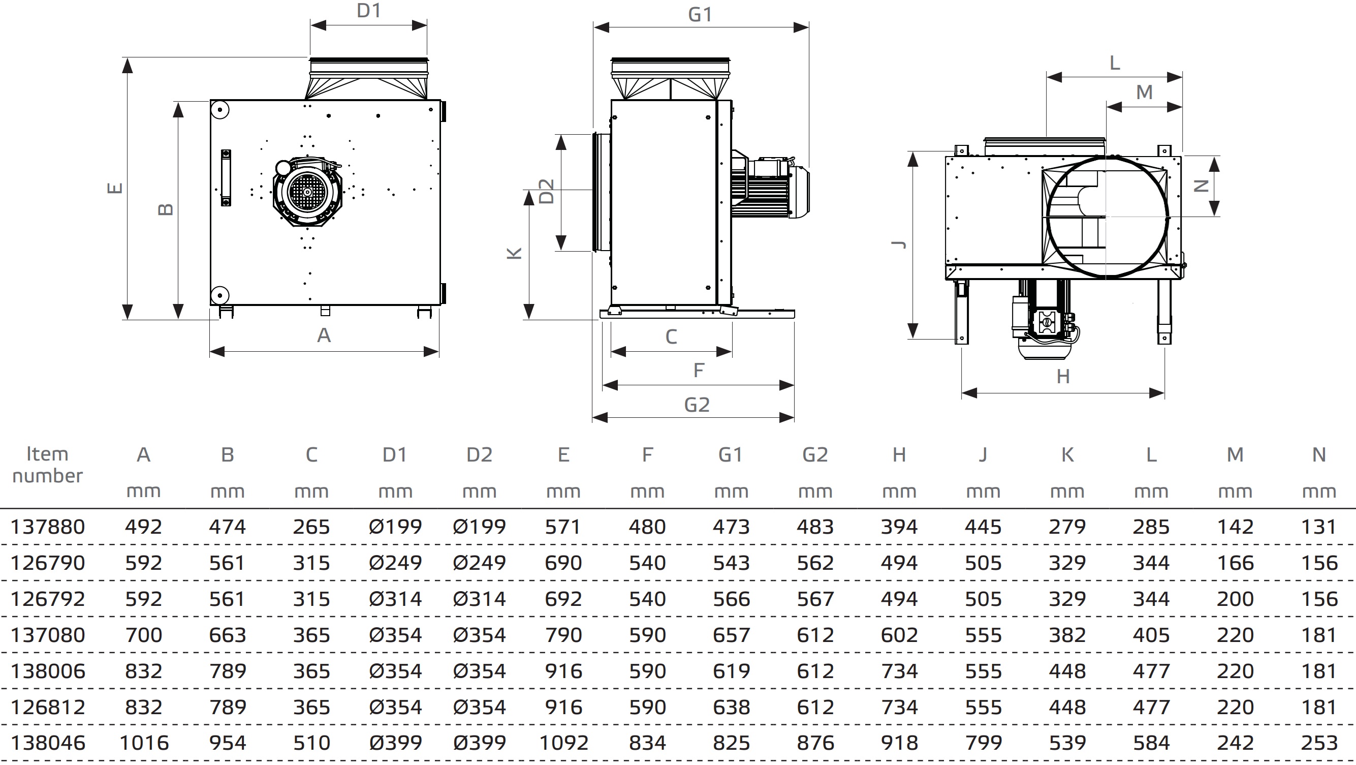 Dainbach KUK 250 E (126790) Габаритные размеры