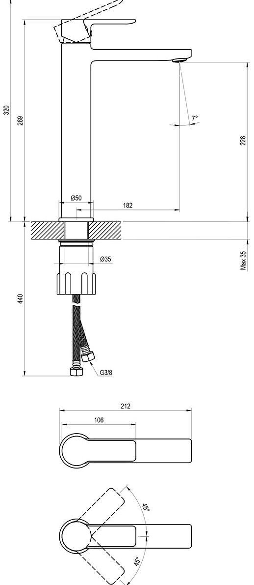 Ravak Solar SL 015.00CR (X070484) Габаритные размеры