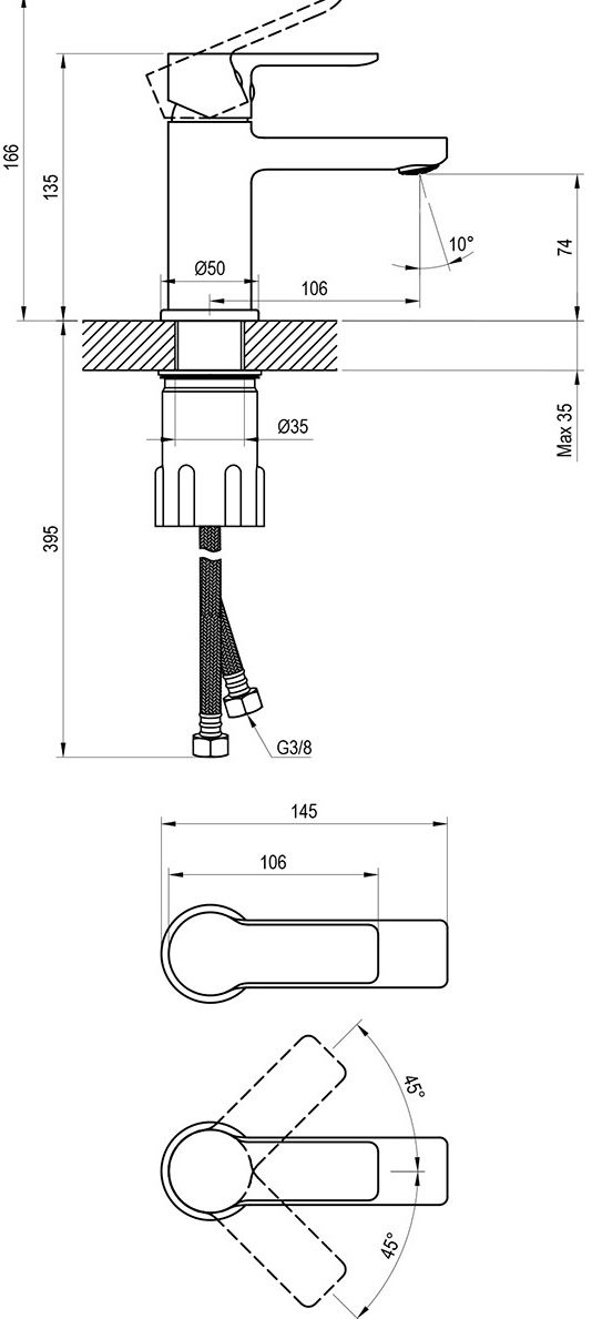 Ravak Solar SL 012.20BL (X070488) Габаритні розміри