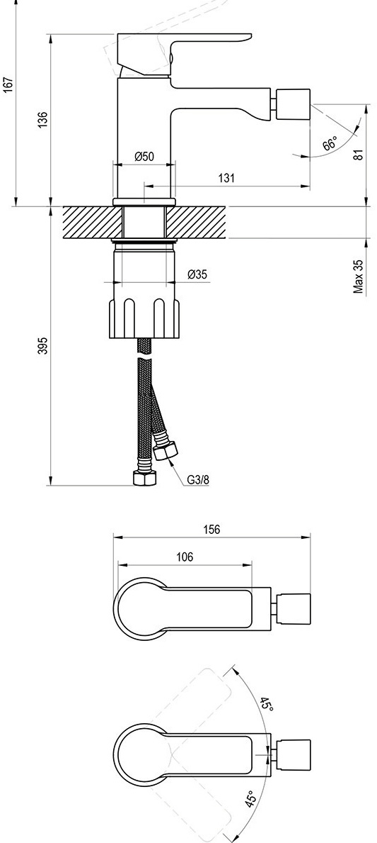Ravak Solar SL 056.20BL (X070493) Габаритні розміри