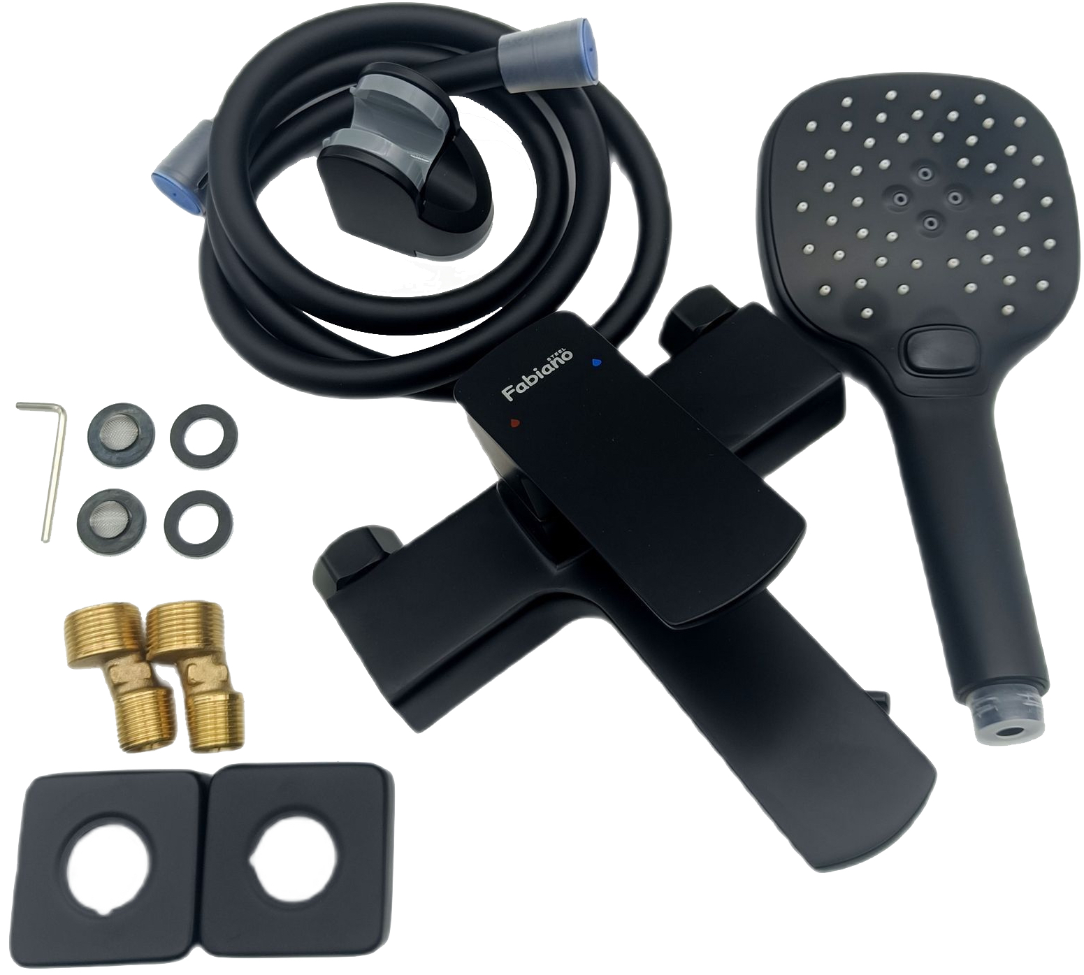 Смеситель для ванны Fabiano Logic 17401 Black (8231.403.1510) цена 4837 грн - фотография 2