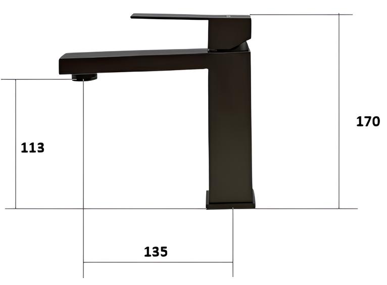 Fabiano Cubo 40102 Graphite (8231.401.1628) Габаритні розміри