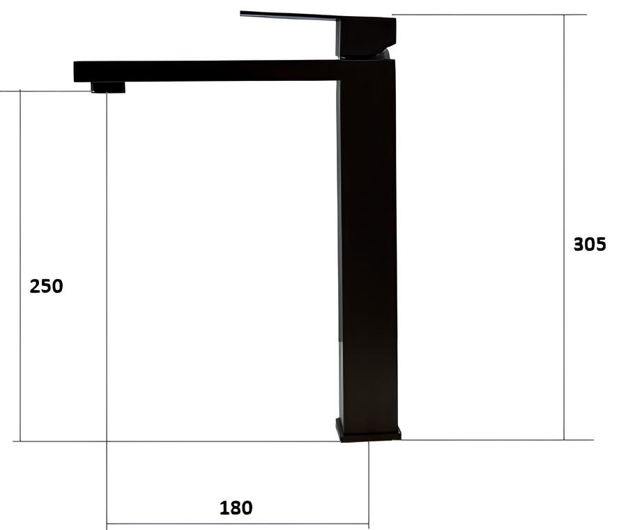Fabiano Cubo 40202 Graphite (8231.401.1629) Габаритні розміри