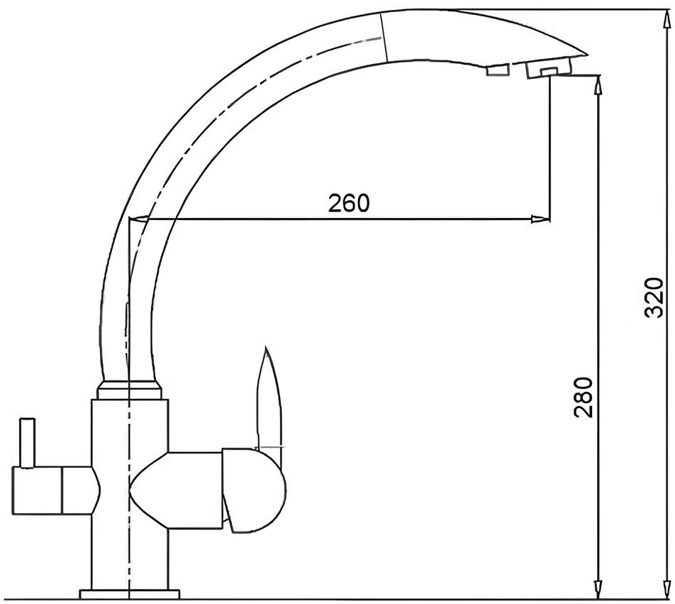 Fabiano FKM 312 Brass Antique (8231.403.0534) Габаритні розміри
