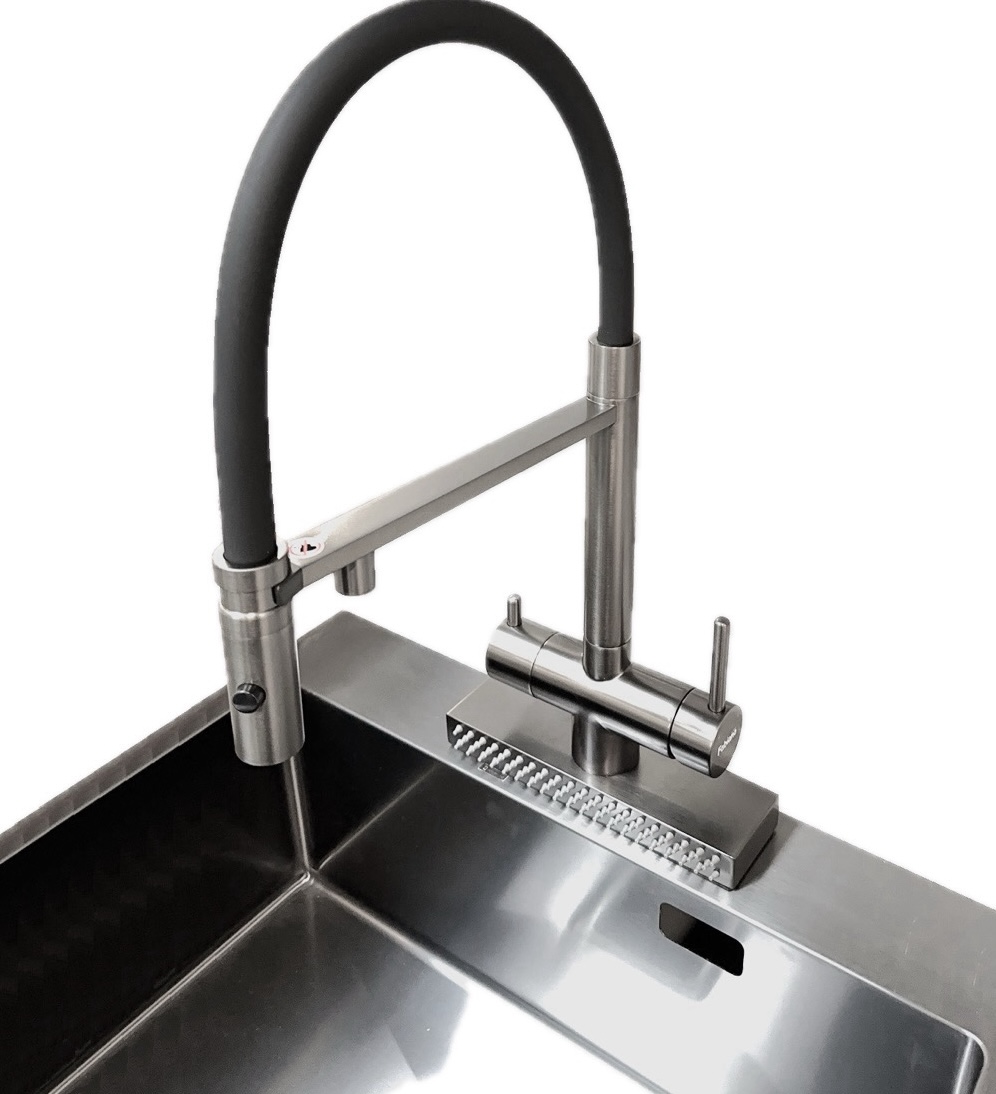 Смеситель для кухни Fabiano FKMC 3124 Inox (Cascad) (8231.403.1544) цена 11843 грн - фотография 2