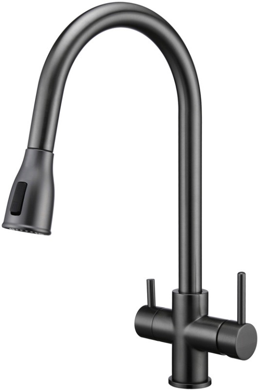 Змішувач для кухні Fabiano FKM 3122 Black Steel (8231.403.1150)