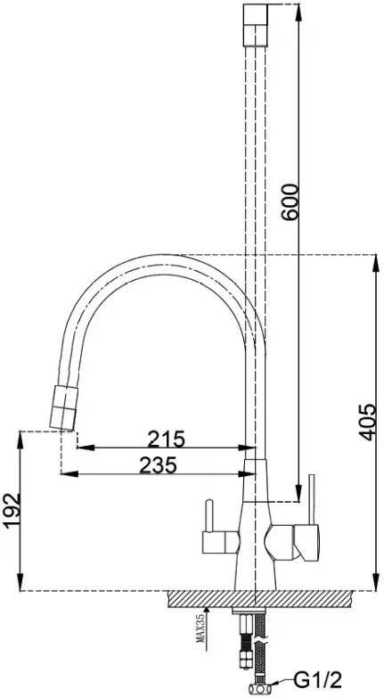 Fabiano FKM 3126 SS Flex Inox (8231.401.1711) Габаритні розміри