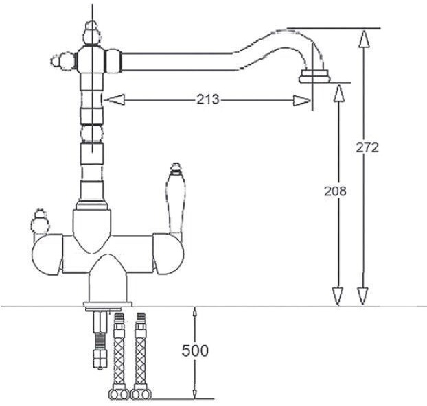 Fabiano FKM 318 Chrome (8231.402.0261) Габаритні розміри