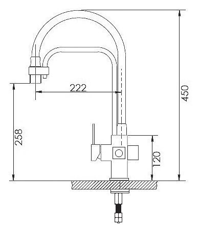 Fabiano FKMS 3115 Inox (8231.403.0758) Габаритные размеры