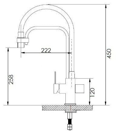 Fabiano FKM 3111 Matt Black 02 (8231.403.0854) Габаритні розміри