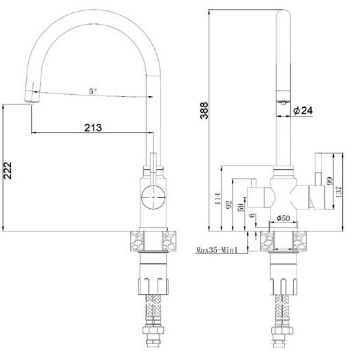 Fabiano SKFC 90ST Cream (8232.401.1132) Габаритні розміри