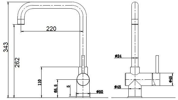 Fabiano FKM 32 SS Inox (8232.401.0498) Габаритні розміри
