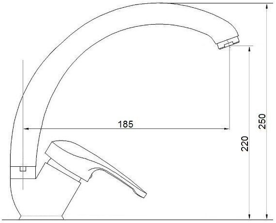 Fabiano FKM 34 Inox (8232.402.0385) Габаритні розміри