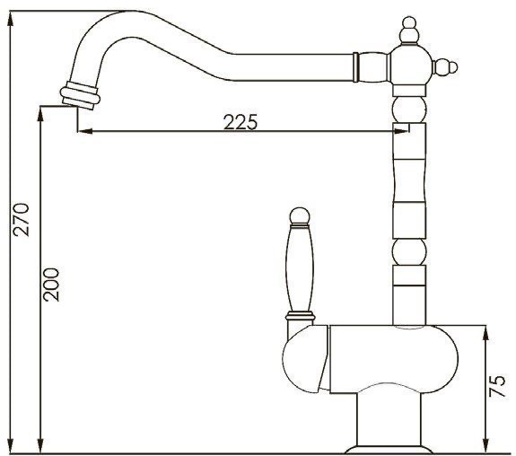 Fabiano FKM 37 Chrome (8232.402.0262) Габаритні розміри