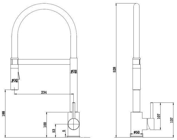 Fabiano FKM 43C SS Inox (8232.401.0220) Габаритні розміри