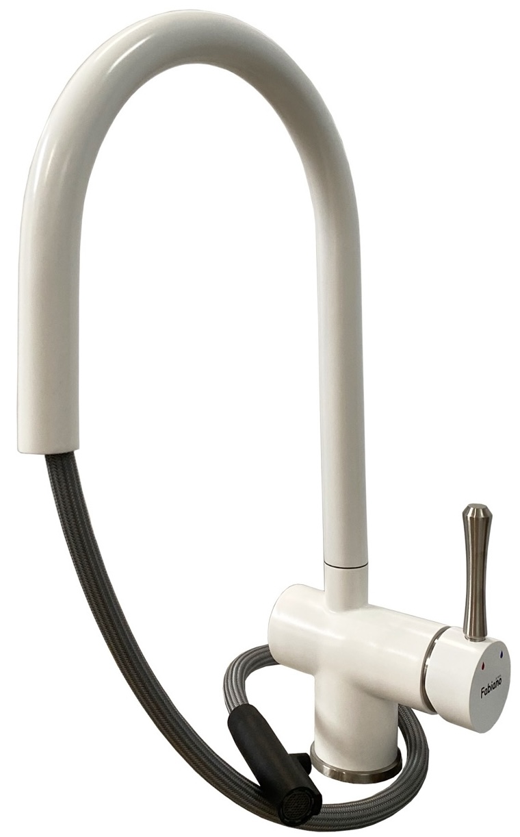 Смеситель для кухни Fabiano FKM 47P SS Alpine White (8232.401.0238) цена 5129 грн - фотография 2