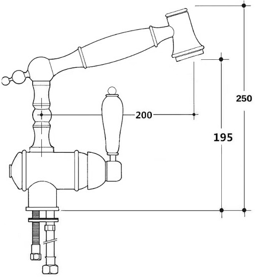 Fabiano FKM 67P SS Inox Antique (8232.403.0753) Габаритні розміри