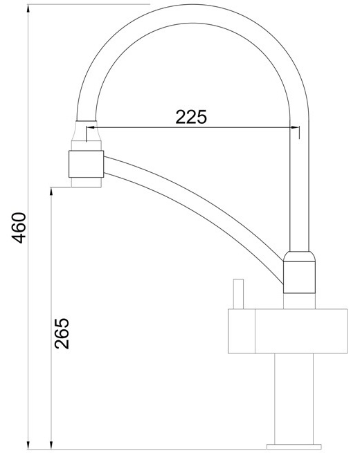 Fabiano FKMS 60 Inox (8232.403.0757) Габаритні розміри
