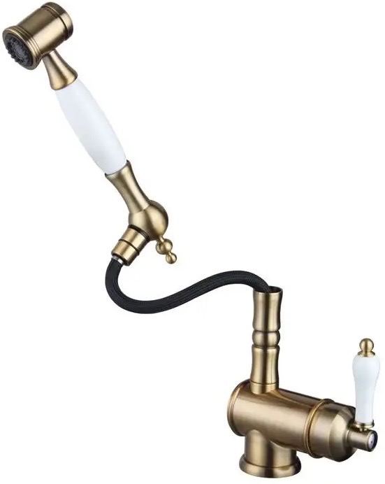 Змішувач для кухні Fabiano FKM 67P SS Brass Antique (8232.403.0754) ціна 7715 грн - фотографія 2