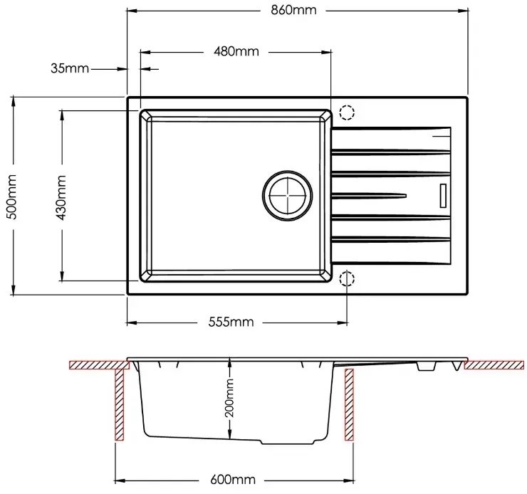 Fabiano Classic 86x50 XL Trufle (New) (8221.301.1442) Габаритные размеры