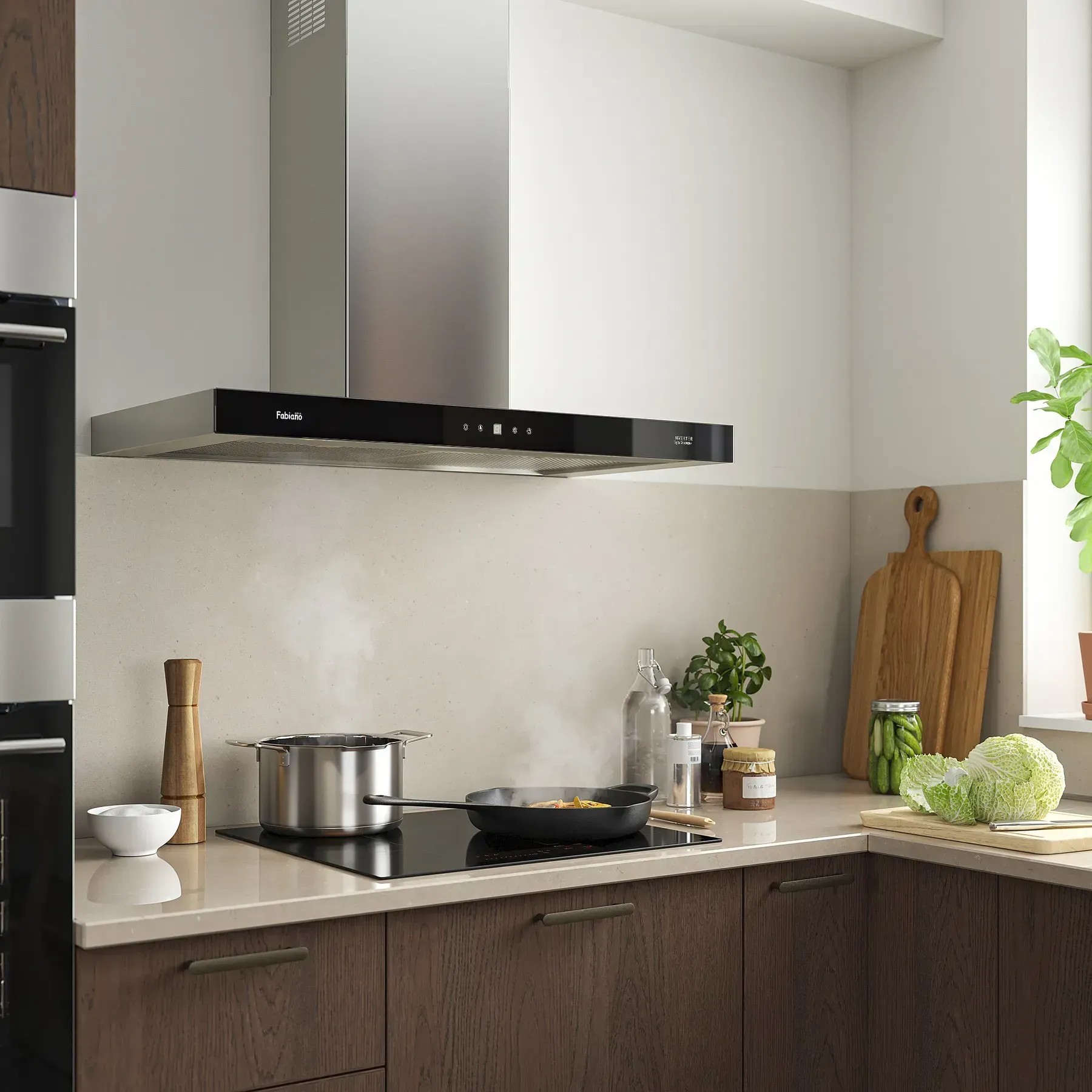 Кухонная вытяжка Fabiano Linea 90 Silent Inox внешний вид - фото 9