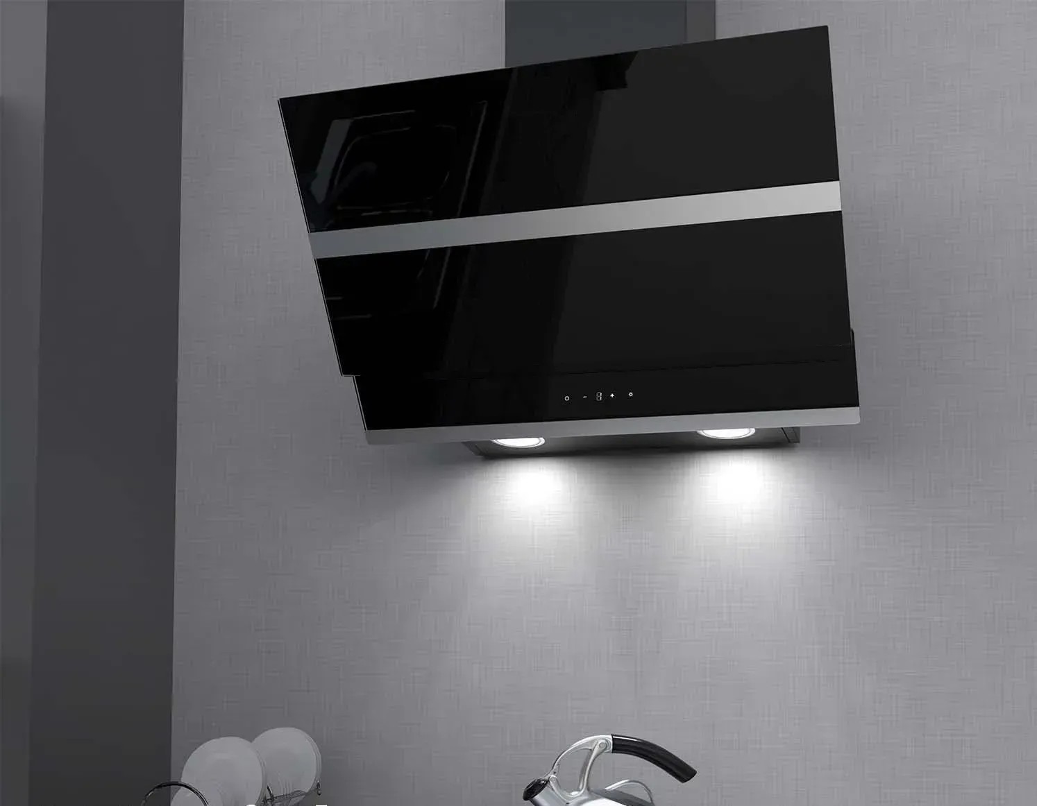 в продаже Кухонная вытяжка Fabiano Sebra 60 Silent Black - фото 3