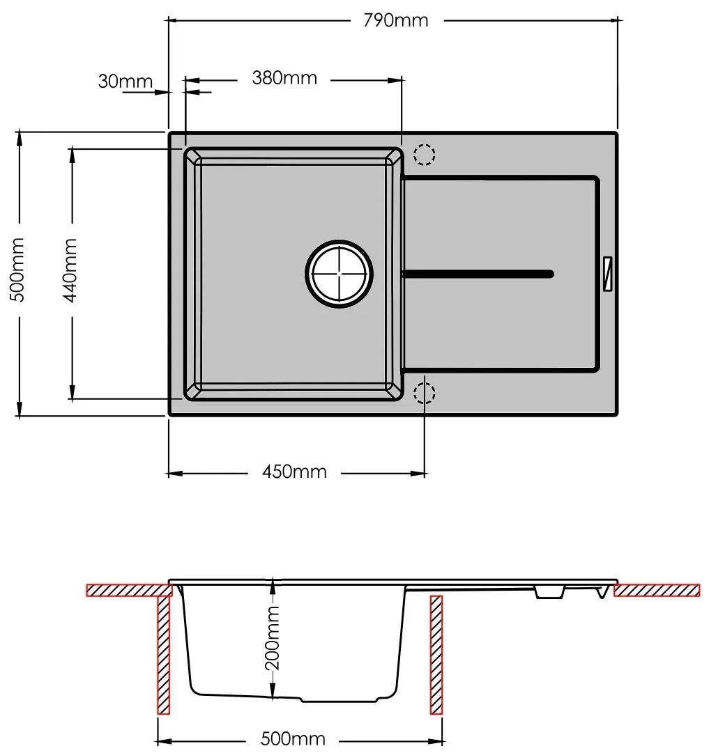 Fabiano Navio 79x50 Espresso (8221.301.1555) Габаритные размеры
