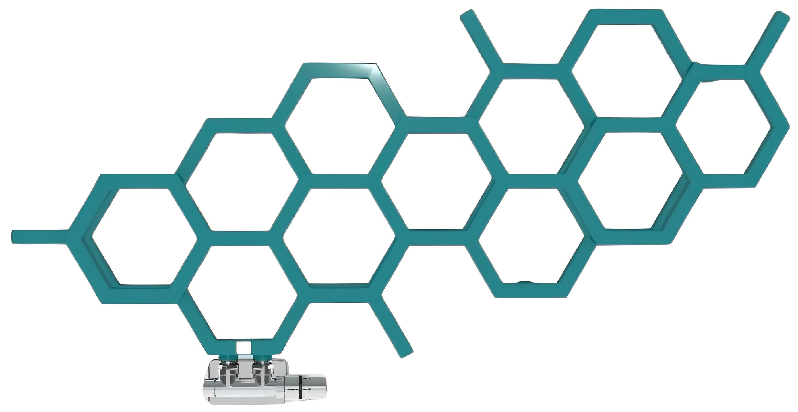 Рушникосушка Terma HEX 502x1126, бірюзовий