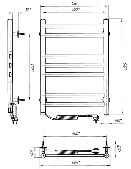 Laris Кватро П7 400х600 (73207887) Габаритні розміри