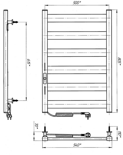 Laris Бонд ЧФ(ГМ)6 500х800 (73207765) Габаритні розміри