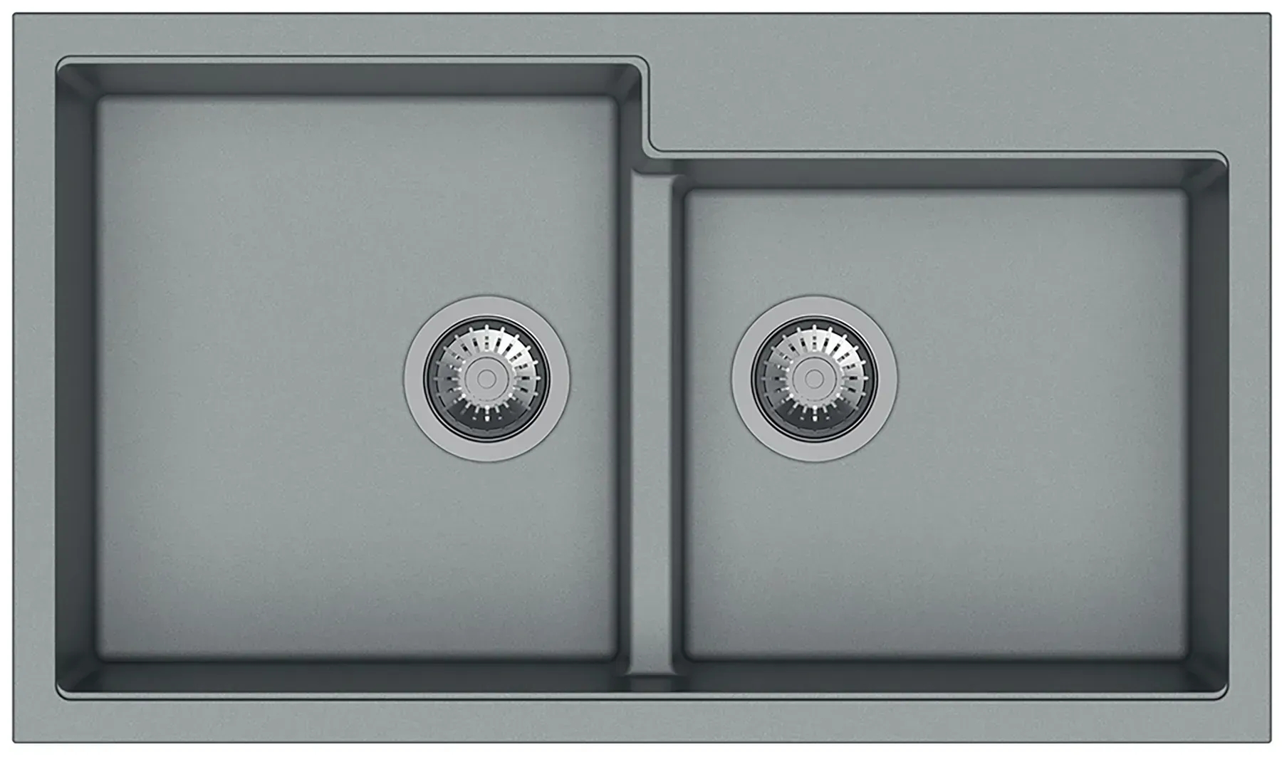 Fabiano Navio 86x50x2 Grey Metallic (8221.301.1089)