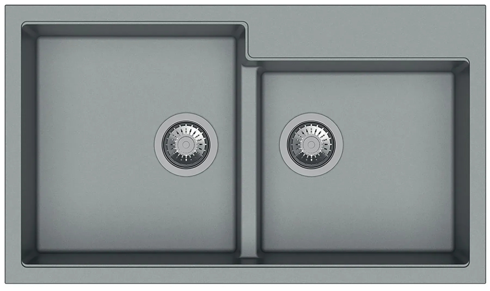 Fabiano Navio 86x50x2 Grey Metallic (8221.301.1089)