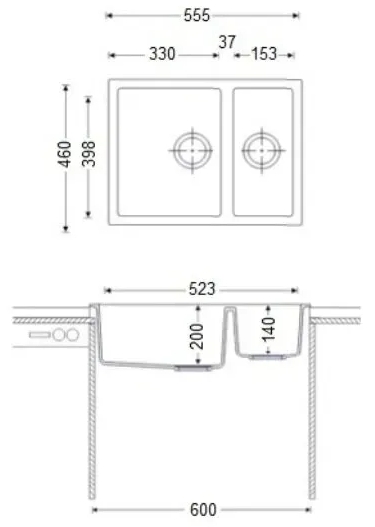 Fabiano Quadro 56x46x15 Espresso (8221.301.0648) Габаритные размеры