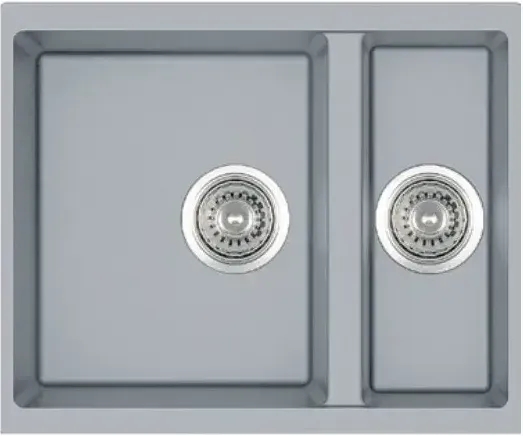 Кухонная мойка Fabiano Quadro 56x46x15 Grey Metallic (8221.301.0787)