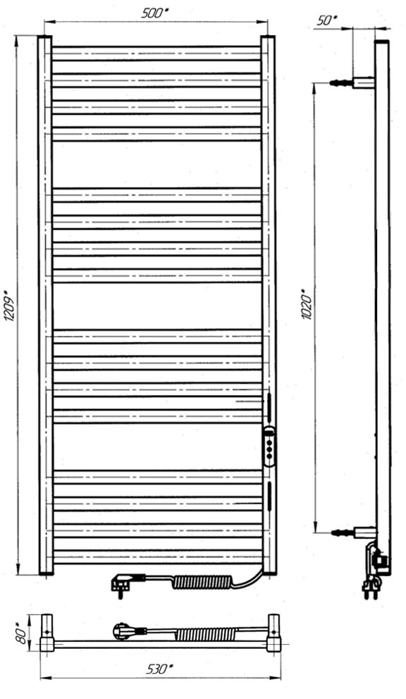 Laris Майнц ЧФ(Ч) 16 500х1200 (73207884) Габаритні розміри