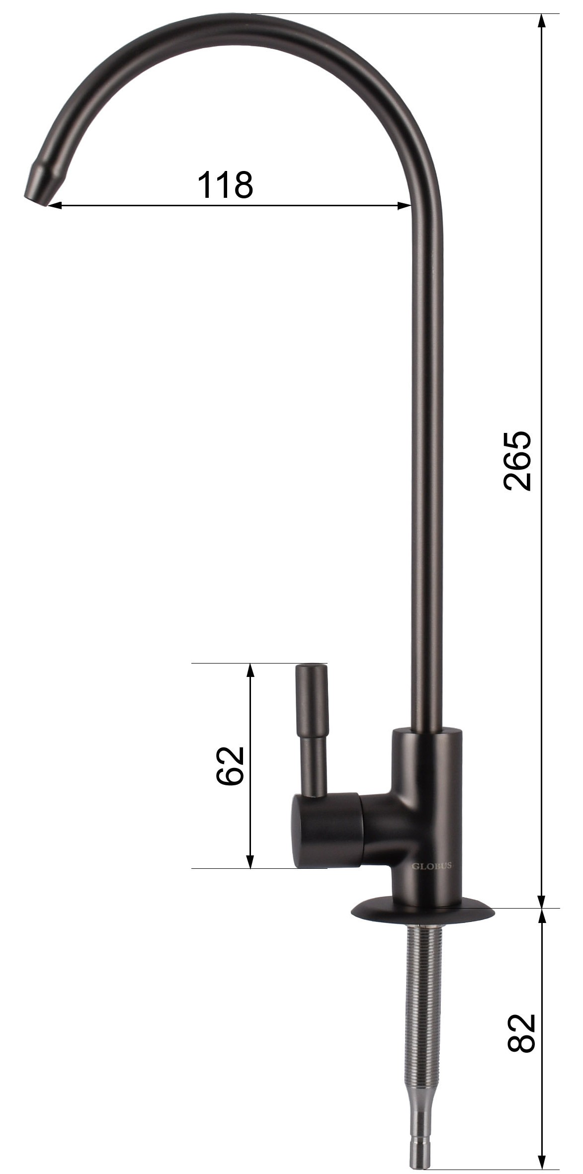 Globus Lux Lazer GLLR-55M-GP Габаритні розміри