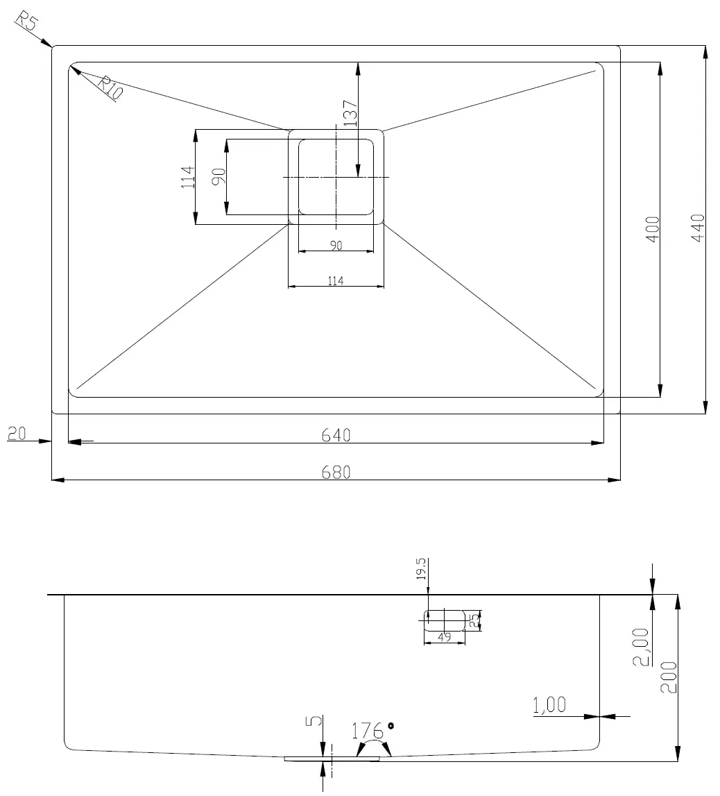 Fabiano Quadro 68 Celldecor (8216.401.1685) Габаритные размеры
