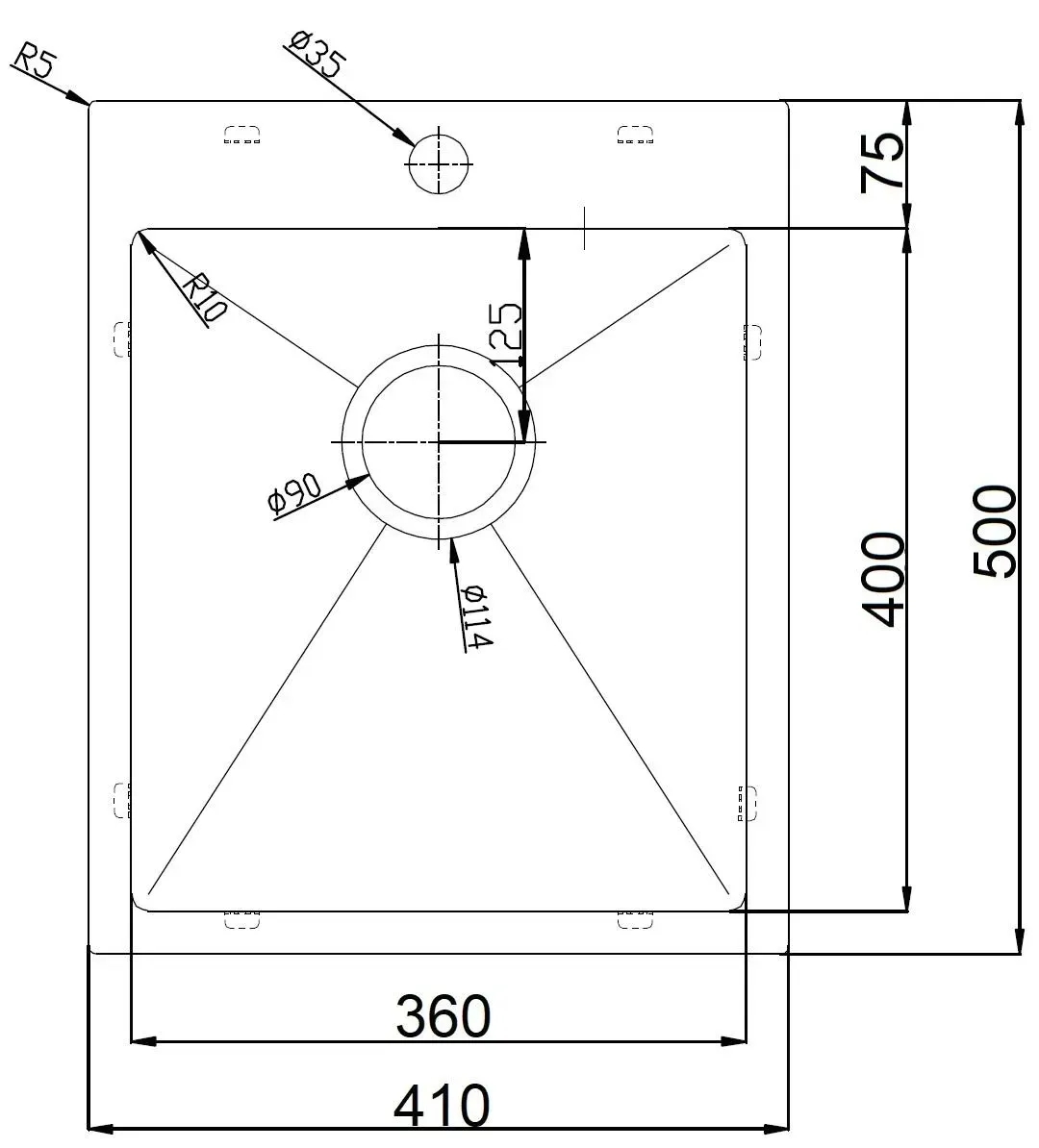 Fabiano BR 41x50 (8213.401.0925) Габаритные размеры