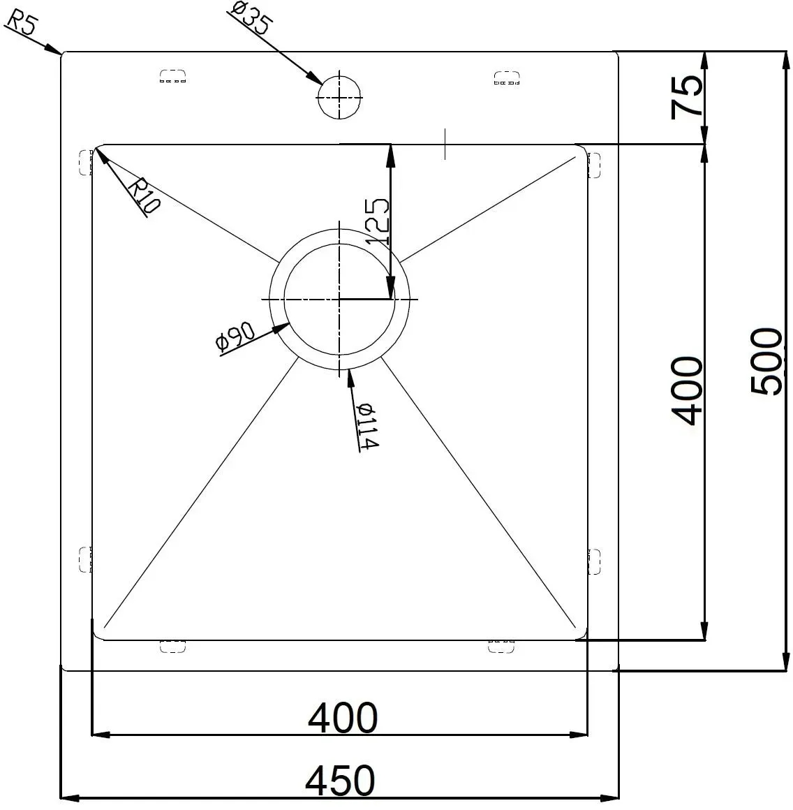 Fabiano BR 45x50 (8213.401.0924) Габаритные размеры