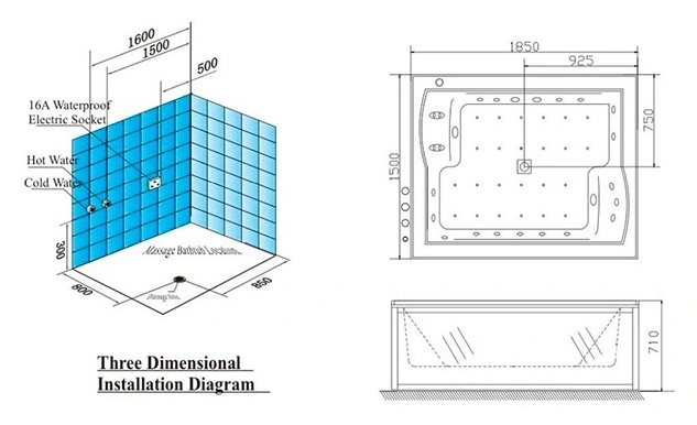 Golston G-U262P , 1850x1500x710 мм Габаритні розміри