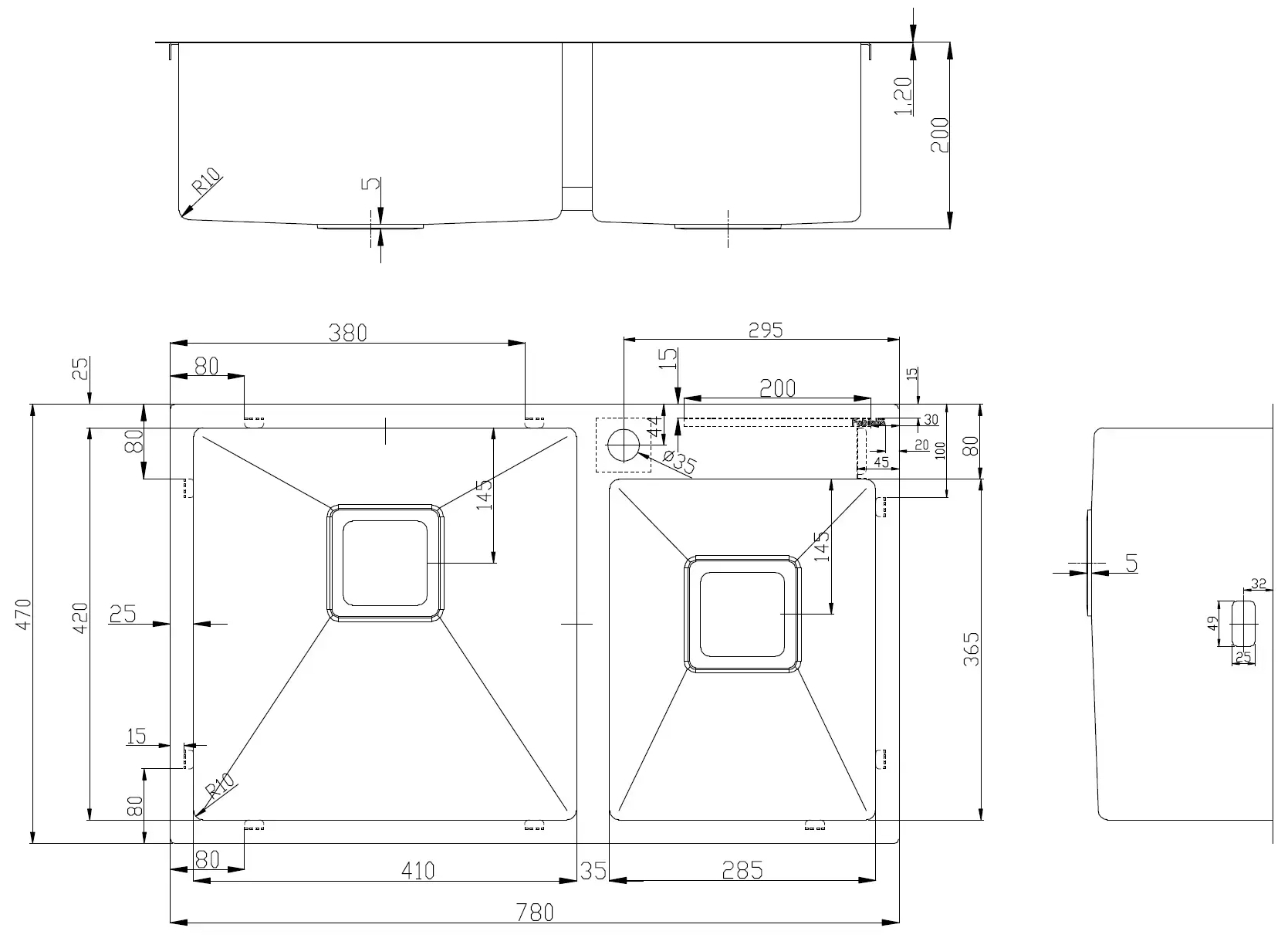 Fabiano Top 78x2 (8216.401.0611) Габаритные размеры