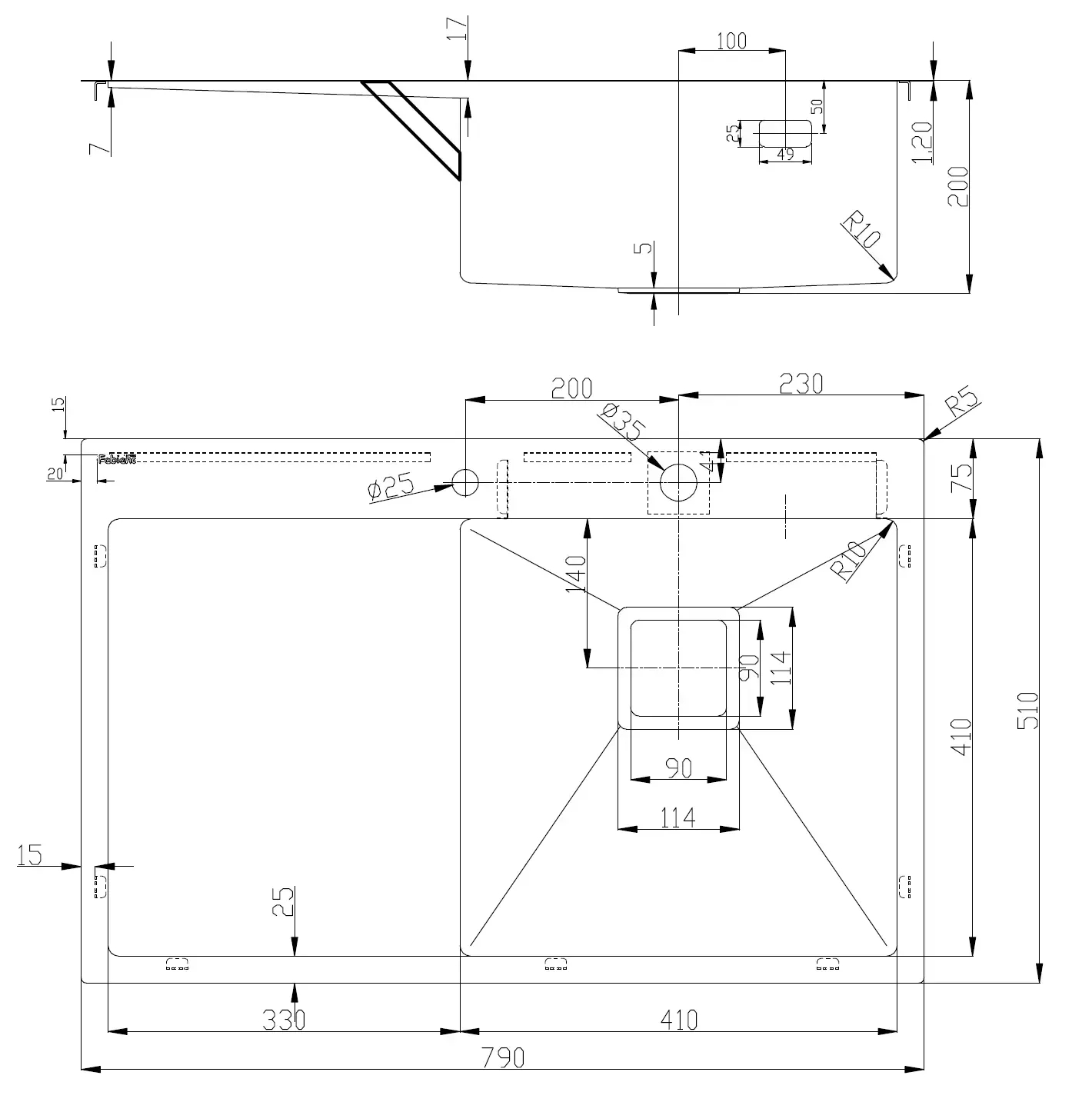 Fabiano Top 79 Right (8216.401.0699) Габаритные размеры