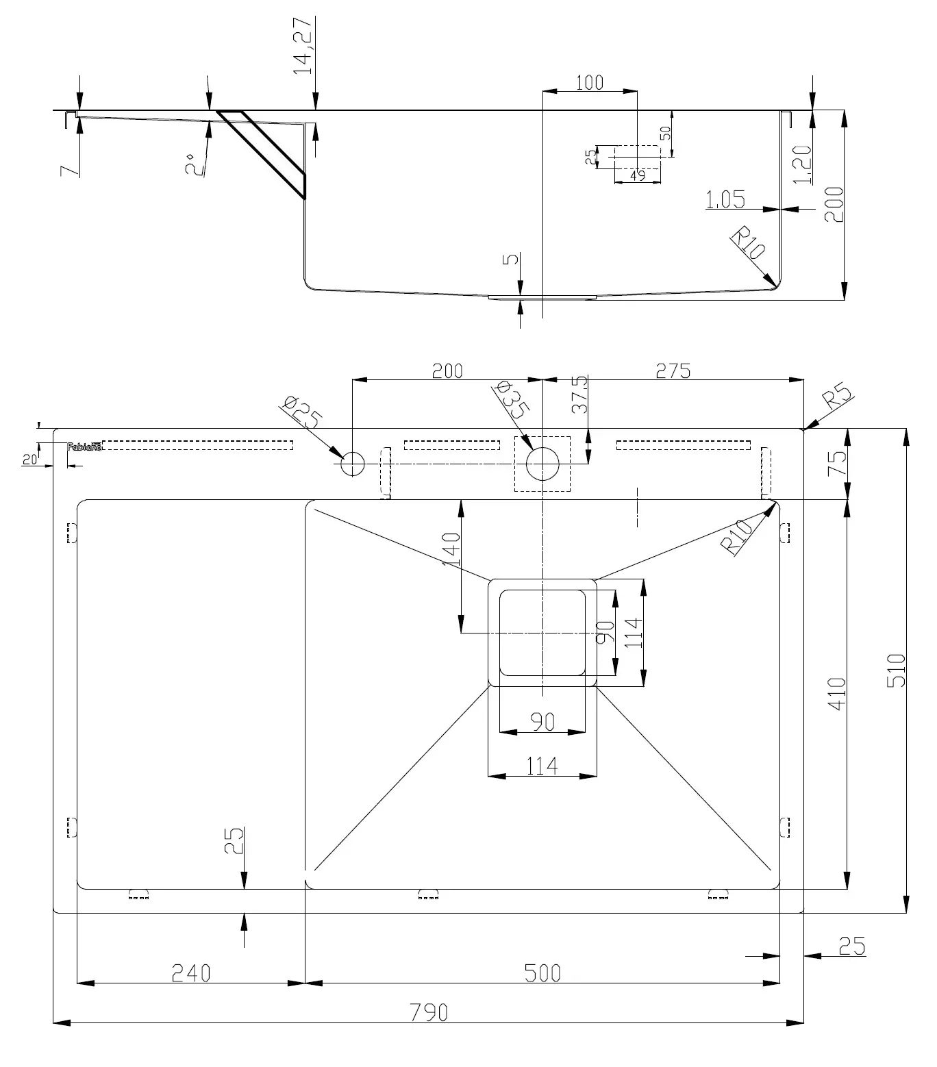 Fabiano Top 79 XL Right (8216.401.0922) Габаритные размеры