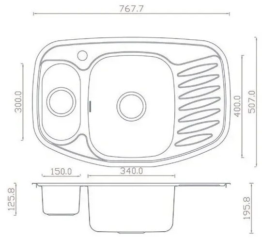 Fabiano 78x51 угловая микродекор (8211.401.0329) Габаритные размеры